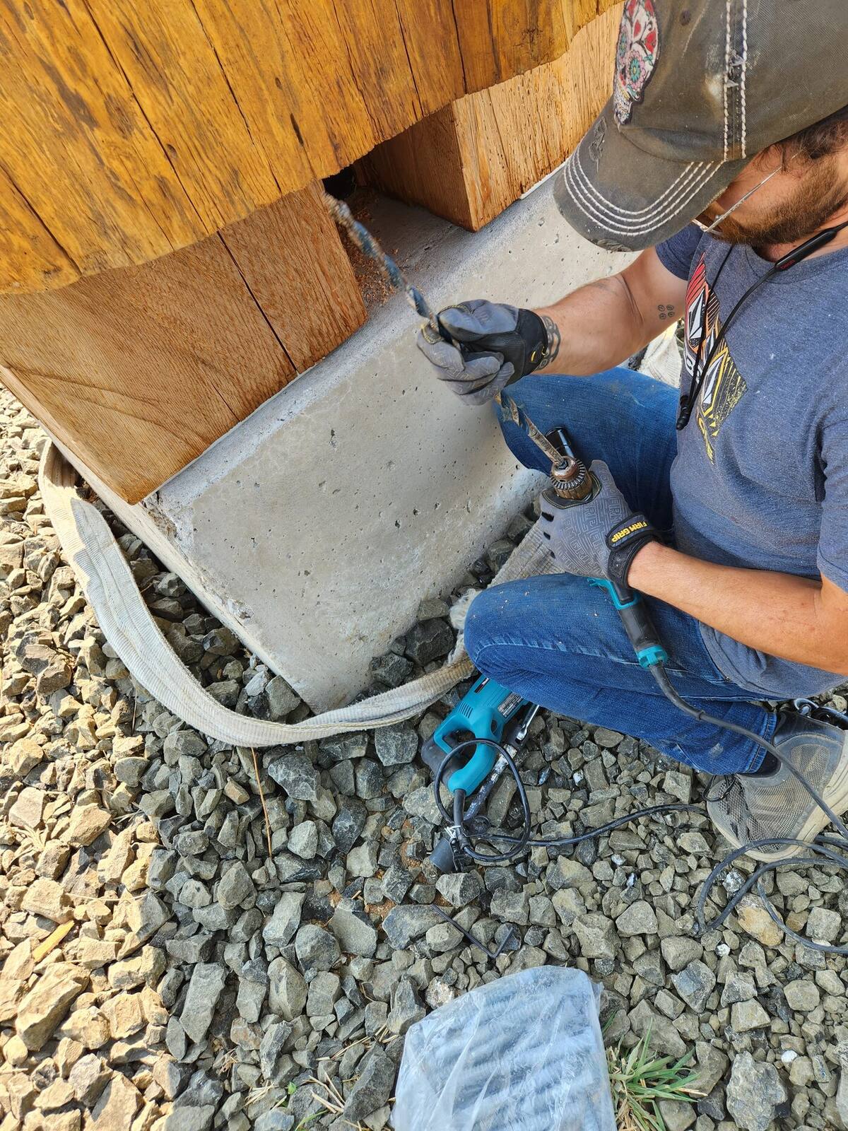 Foundation/threshold work, August 2023